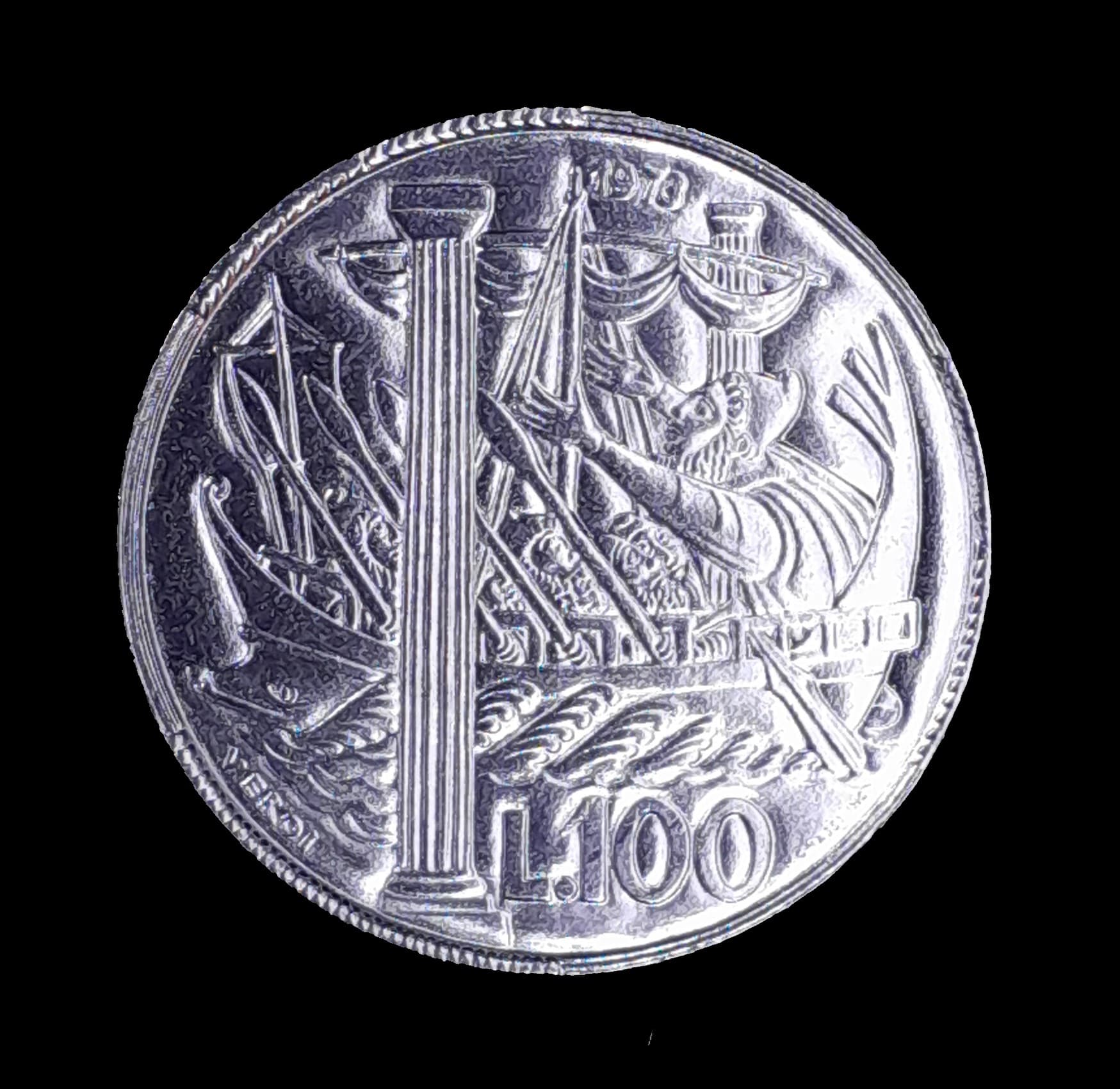 San Marino 100 Liras 1973 Sin Circular KM 28 Cultura