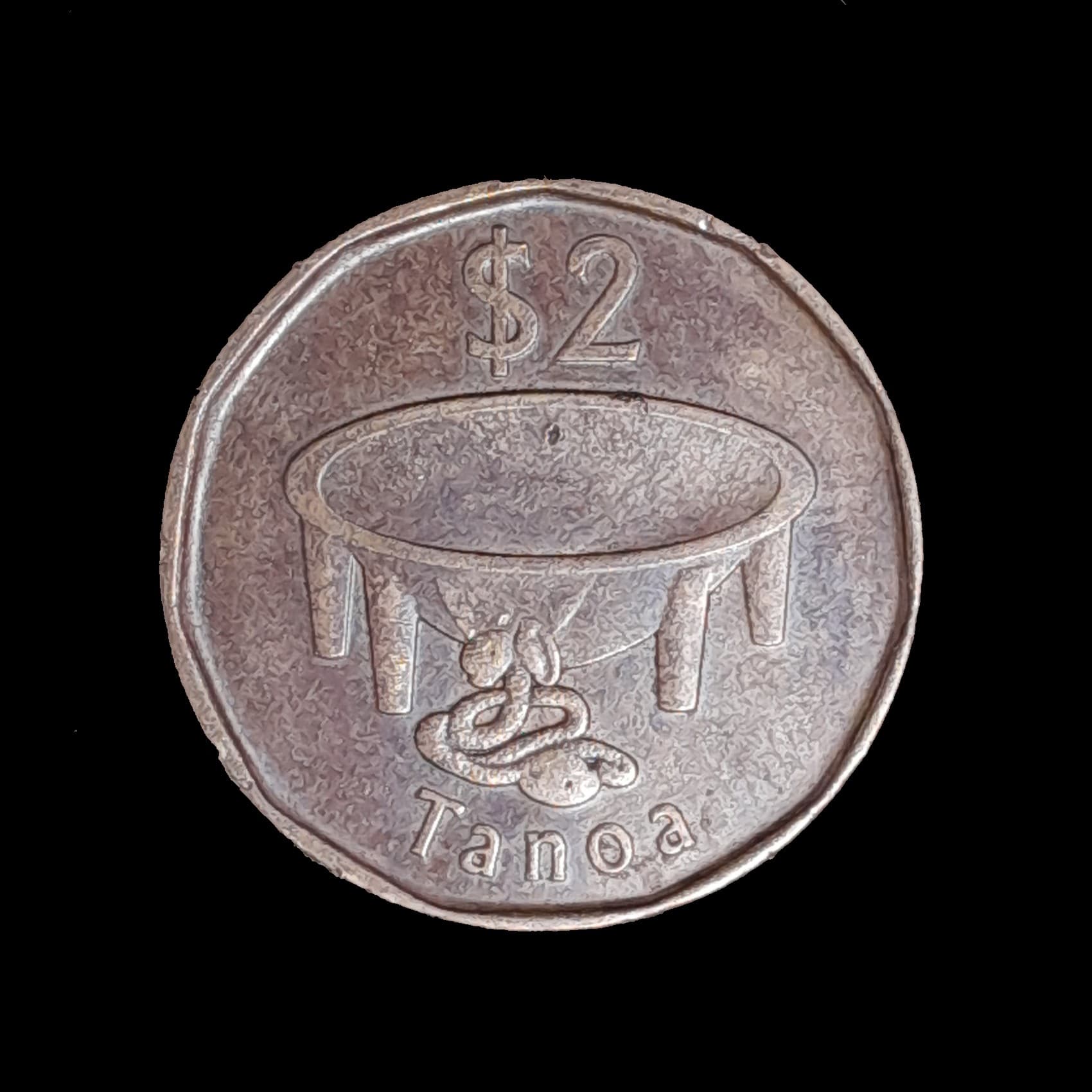 Fiji 2 Dolares 2012 Exc KM 337 Tanoa y Halcón Peregrino