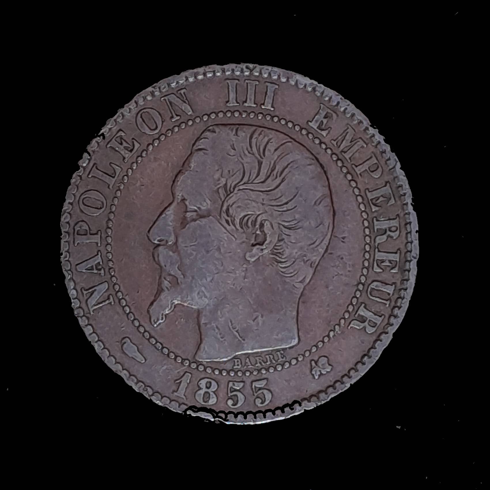 Francia 5 Centimes 1855 K Bueno KM 777 Napoléon III