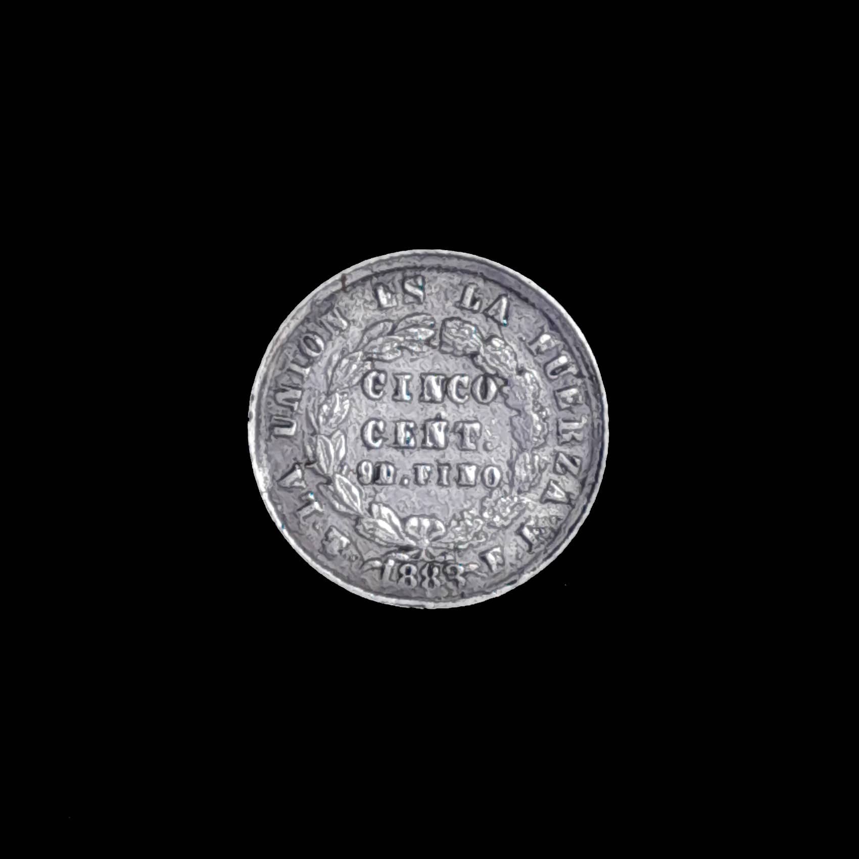 Bolivia 5 Centavos 1883 Excelente Plata KM 157.1