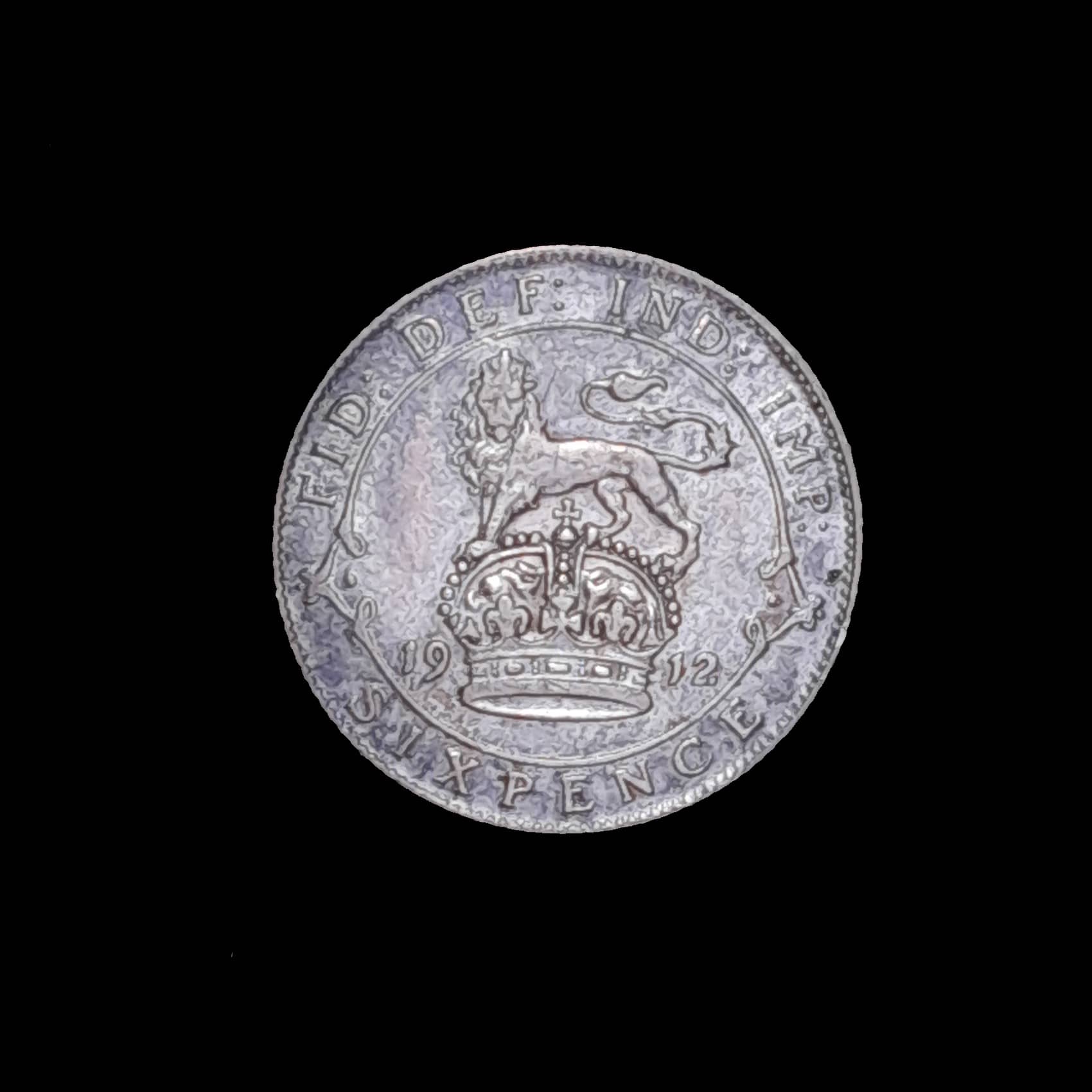 Gran Bretaña 6 Pence 1912 Exc Plata KM 815 Jorge V