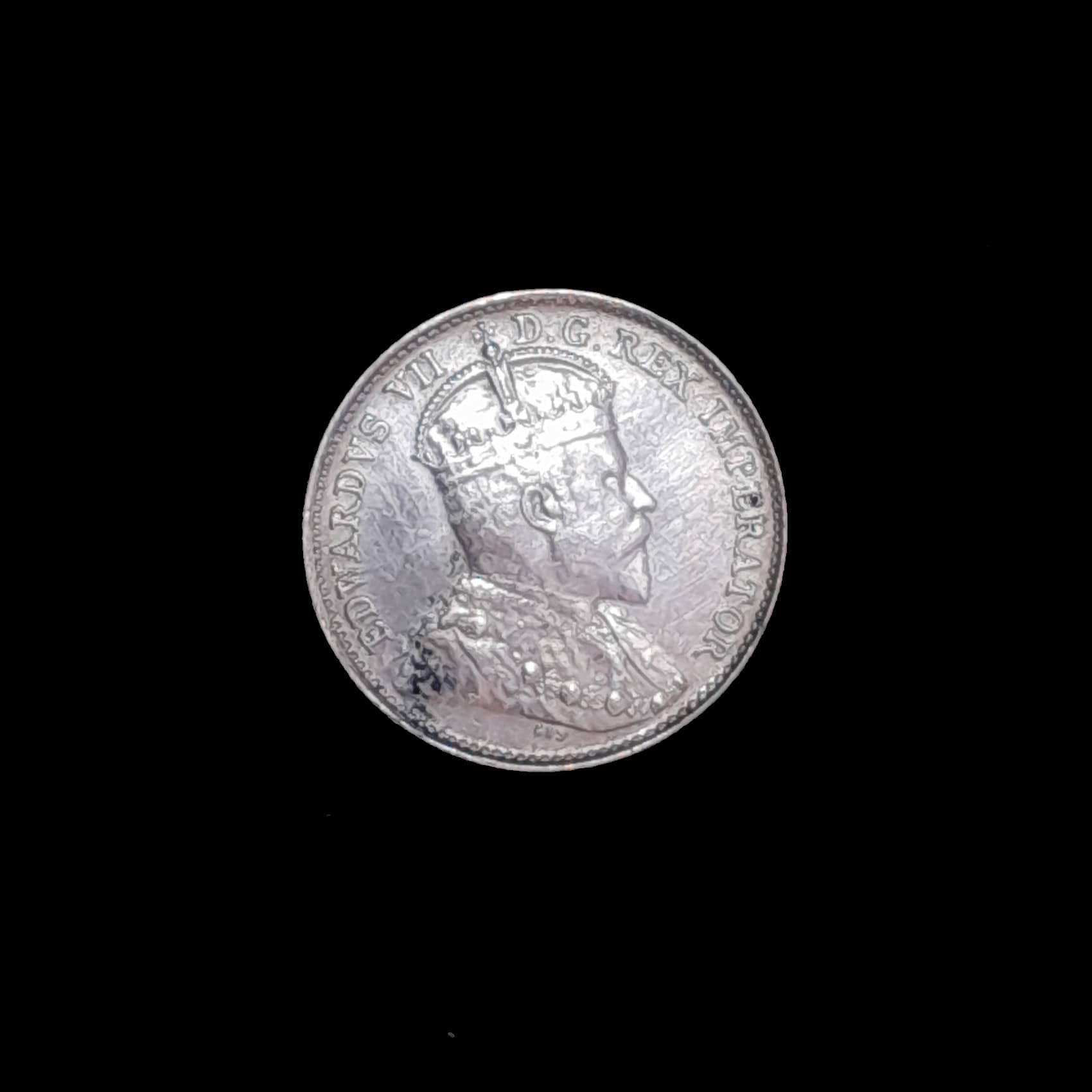 Canadá 5 Cents 1908 Excelente Plata KM 13 Eduardo VII