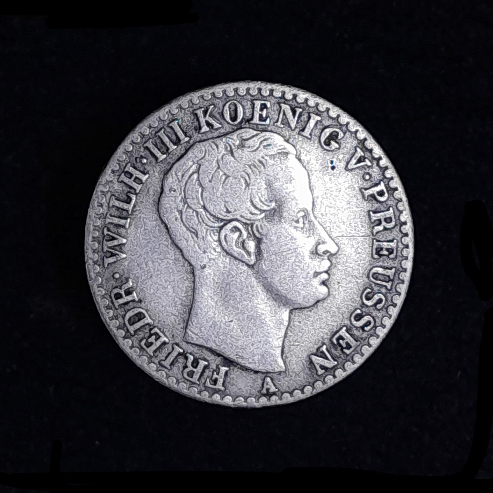 Alemania Prusia 1/6 Thaler 1822 MB Plata KM 411