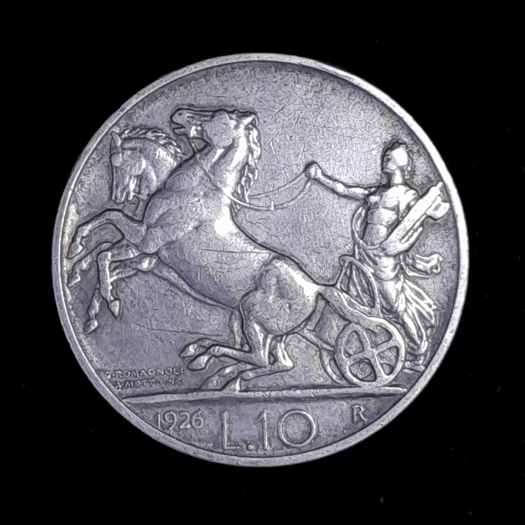 Italia 10 Liras 1926 Excelente Plata KM 68 Victorio Emanuel