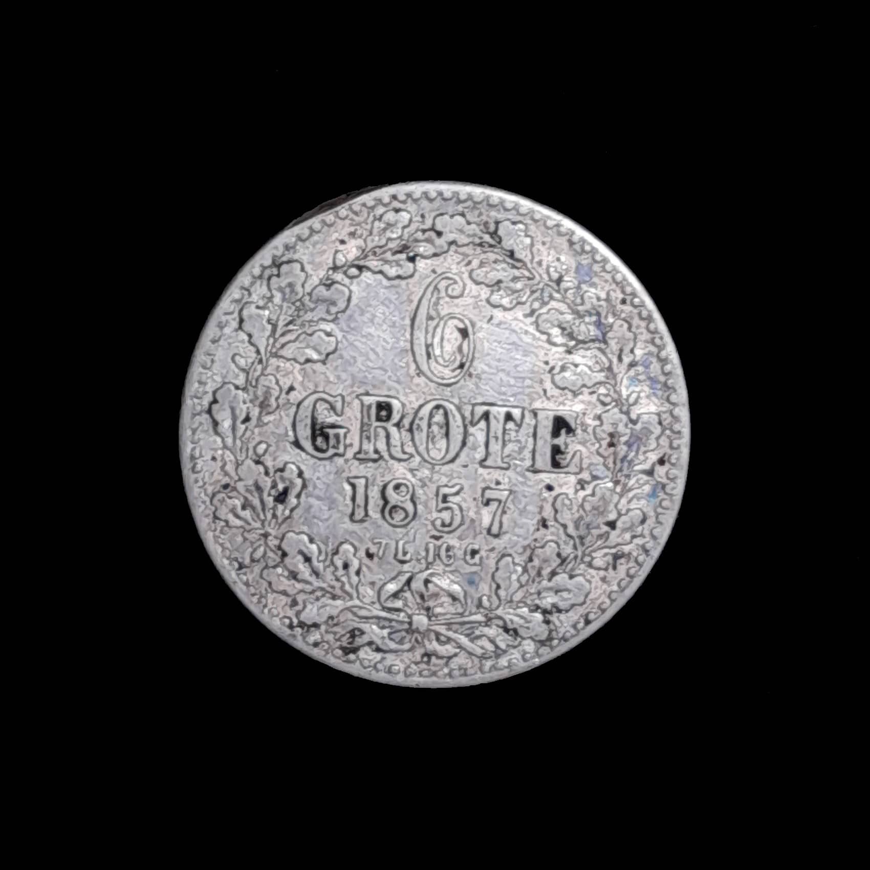 Alemania Ciudad Libre de Bremen 6 Grote 1857 Exc KM 240