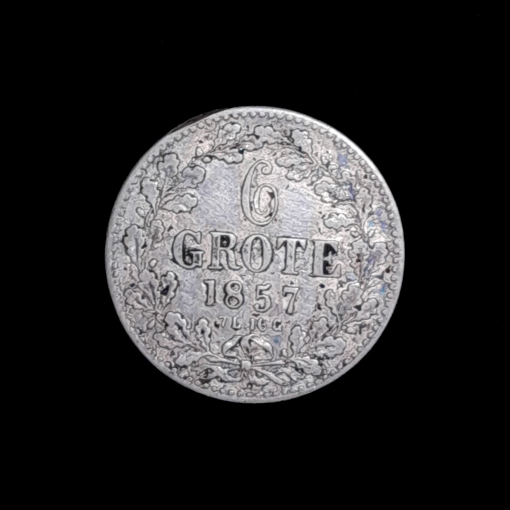 Alemania Ciudad Libre de Bremen 6 Grote 1857 Exc KM 240