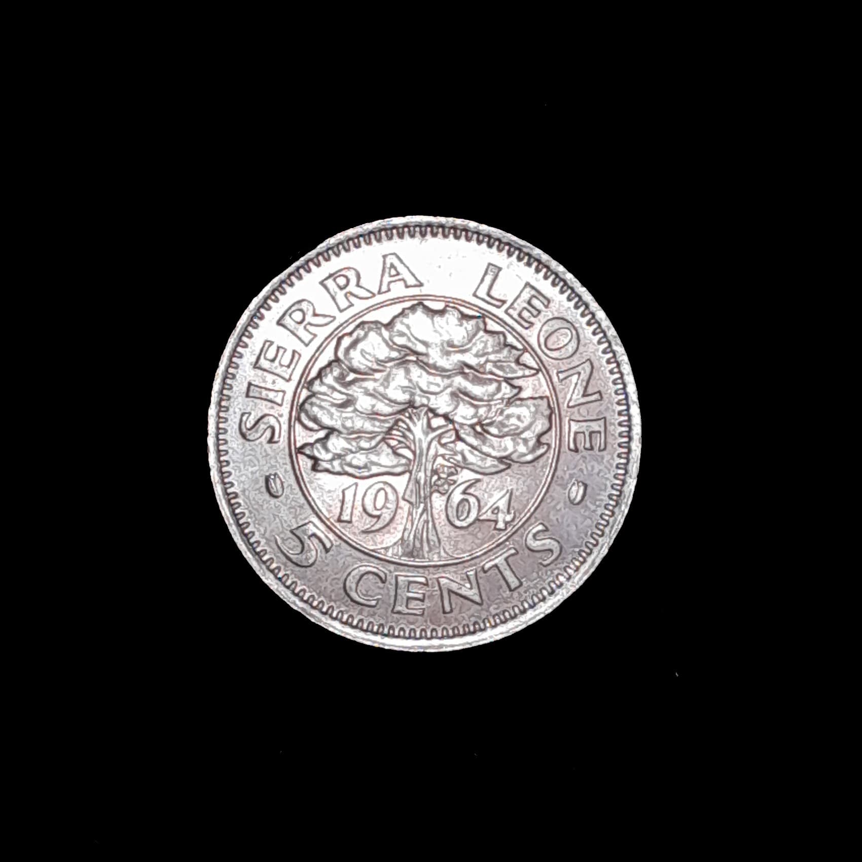 Sierra Leona 5 Cents 1964 Sin Circular KM 18