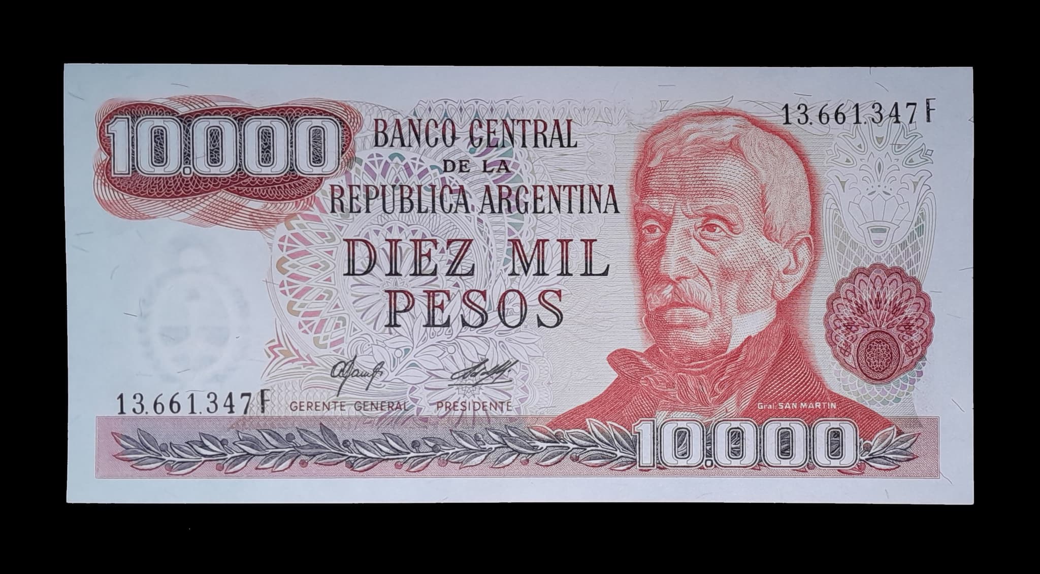 Argentina 10000 Pesos Ley 1978 Serie F SC Col. 662k