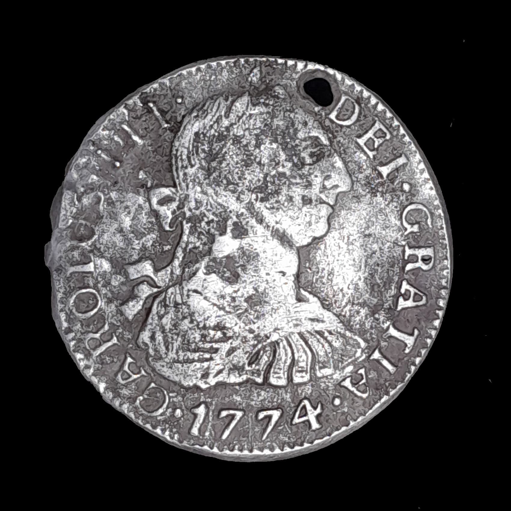 Potosí 2 Reales 1774 PR Regular Perf. Plata CJ Carlos III