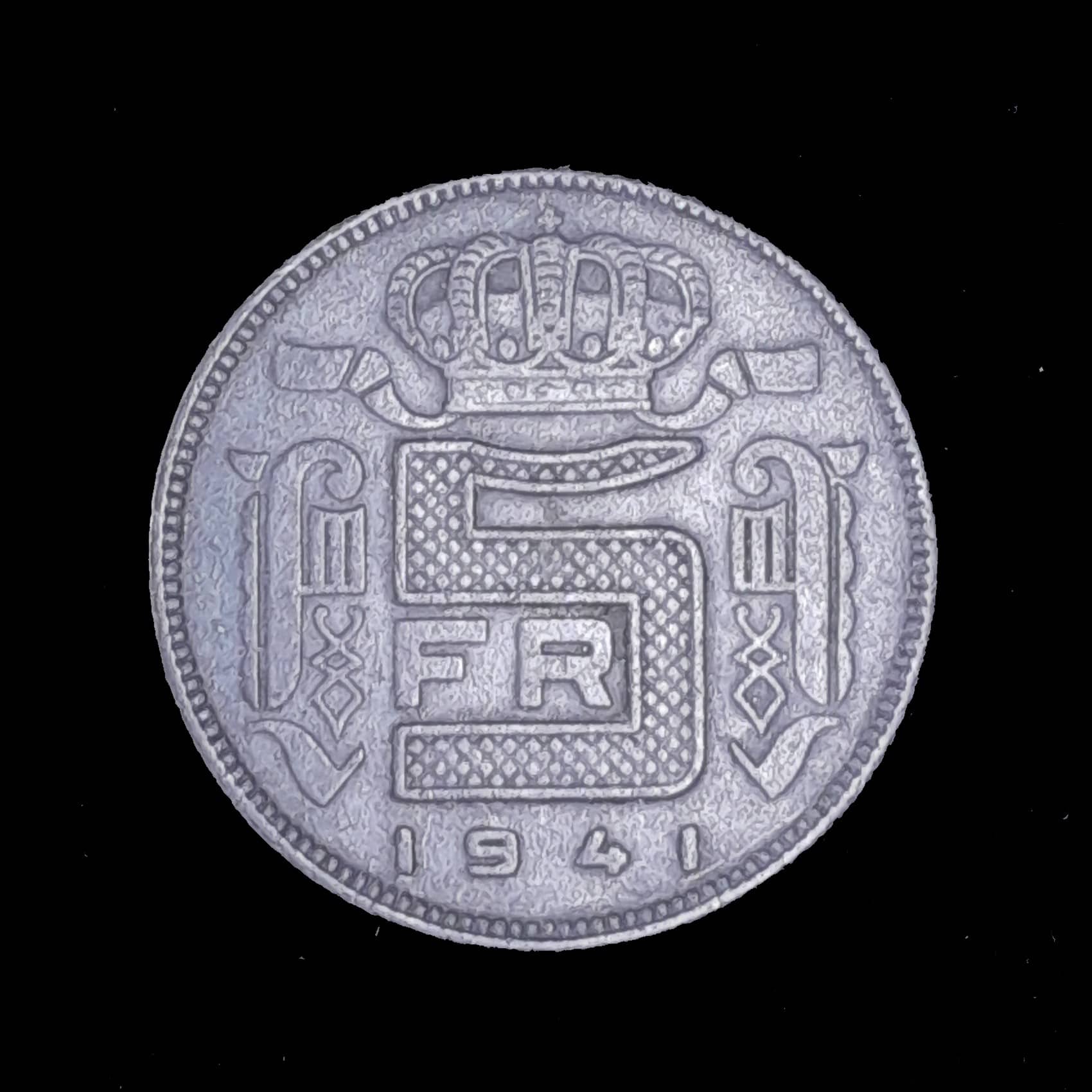 Bélgica 5 Francos 1941 Excelente KM 129