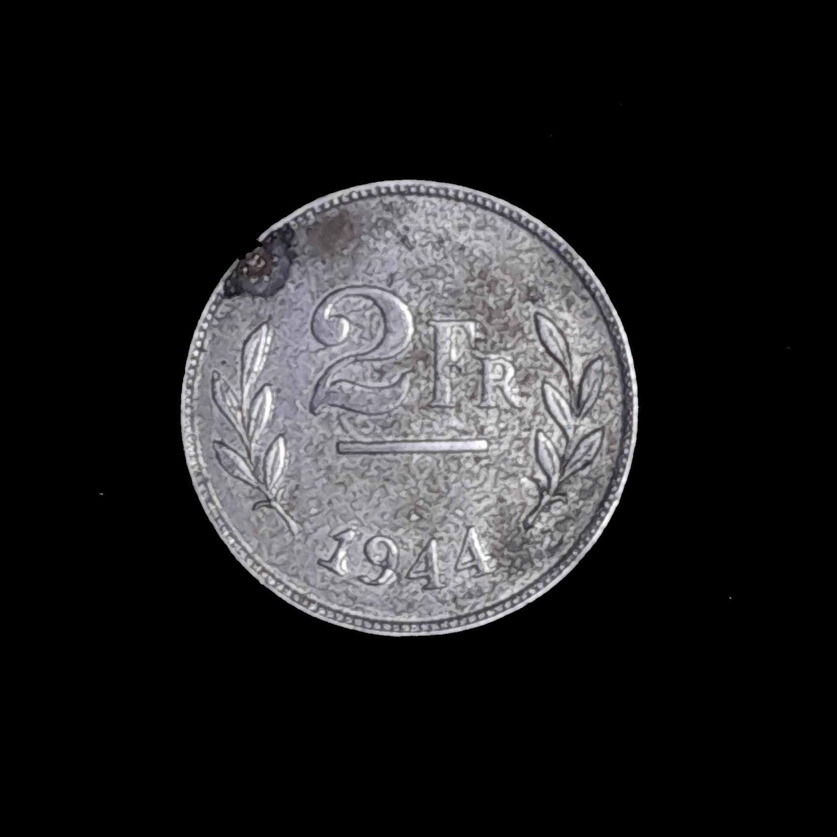 Bélgica 2 Francos 1944 Muy Bueno KM 133 Ocupación aliada