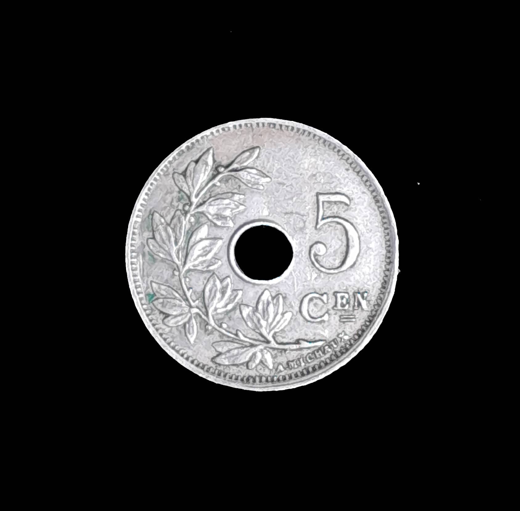 Bélgica 5 Cents 1924 Excelente KM 67 Texto flamenco