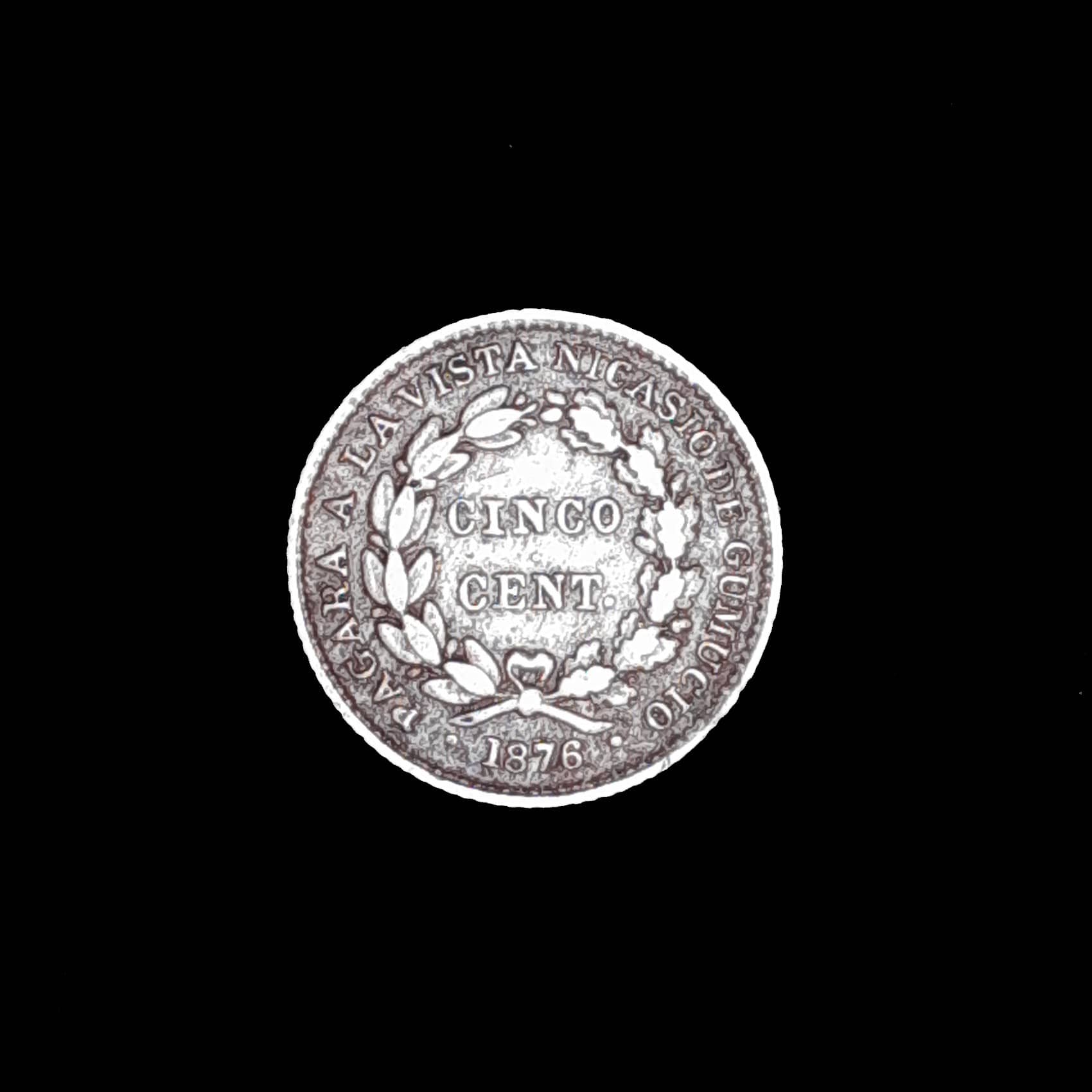 Bolivia Token 5 Centavos 1876 MB Nicasio de Gumucio