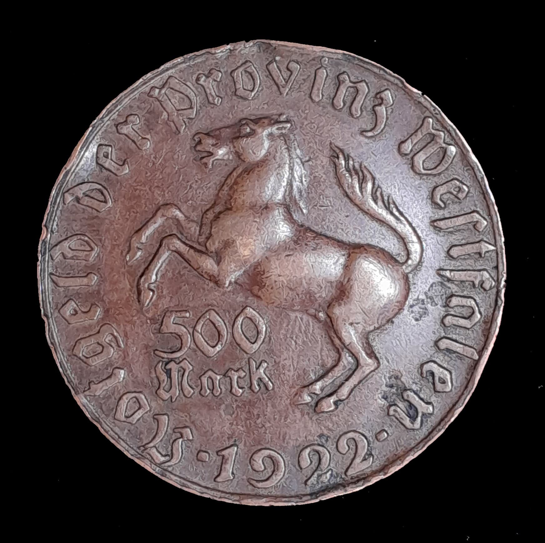 Alemania Notgeld 500 Mcos 1922 Westfalia MB Funk 645.2