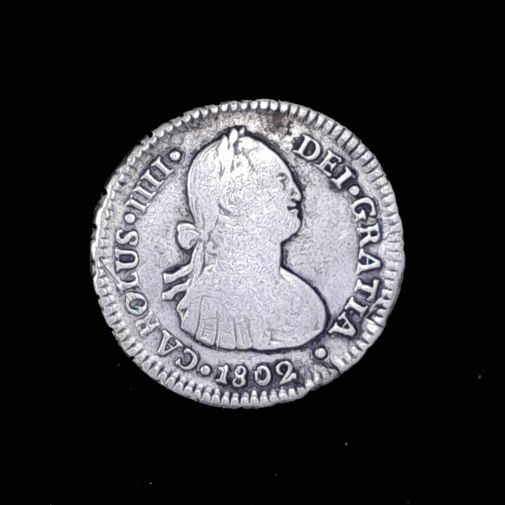Chile 1 Real 1802 JJ Muy Bueno Plata KM 58 Carlos IV Escasa