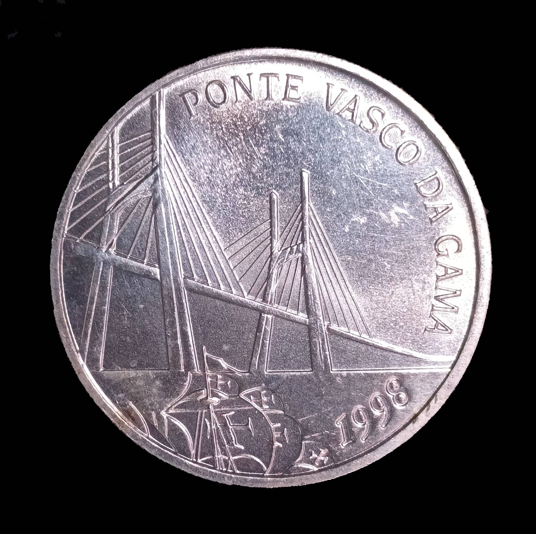 Portugal 500 Escudos 1998 SC KM 705 Plata