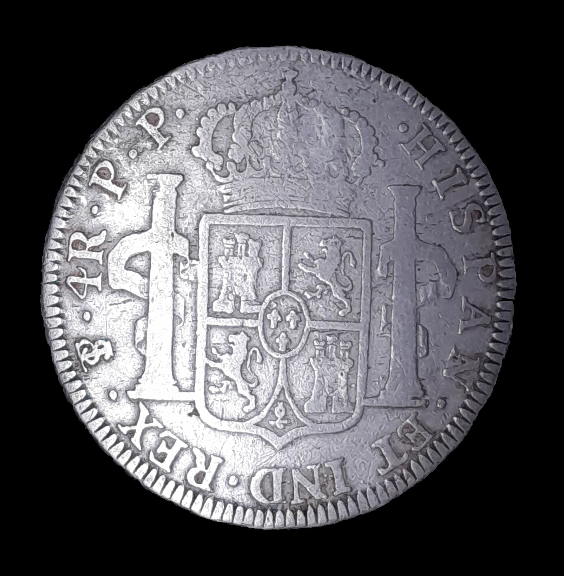 Potosí 4 Reales 1798 PP Reg Plata CJ 77.10 Carlos IV Sold.