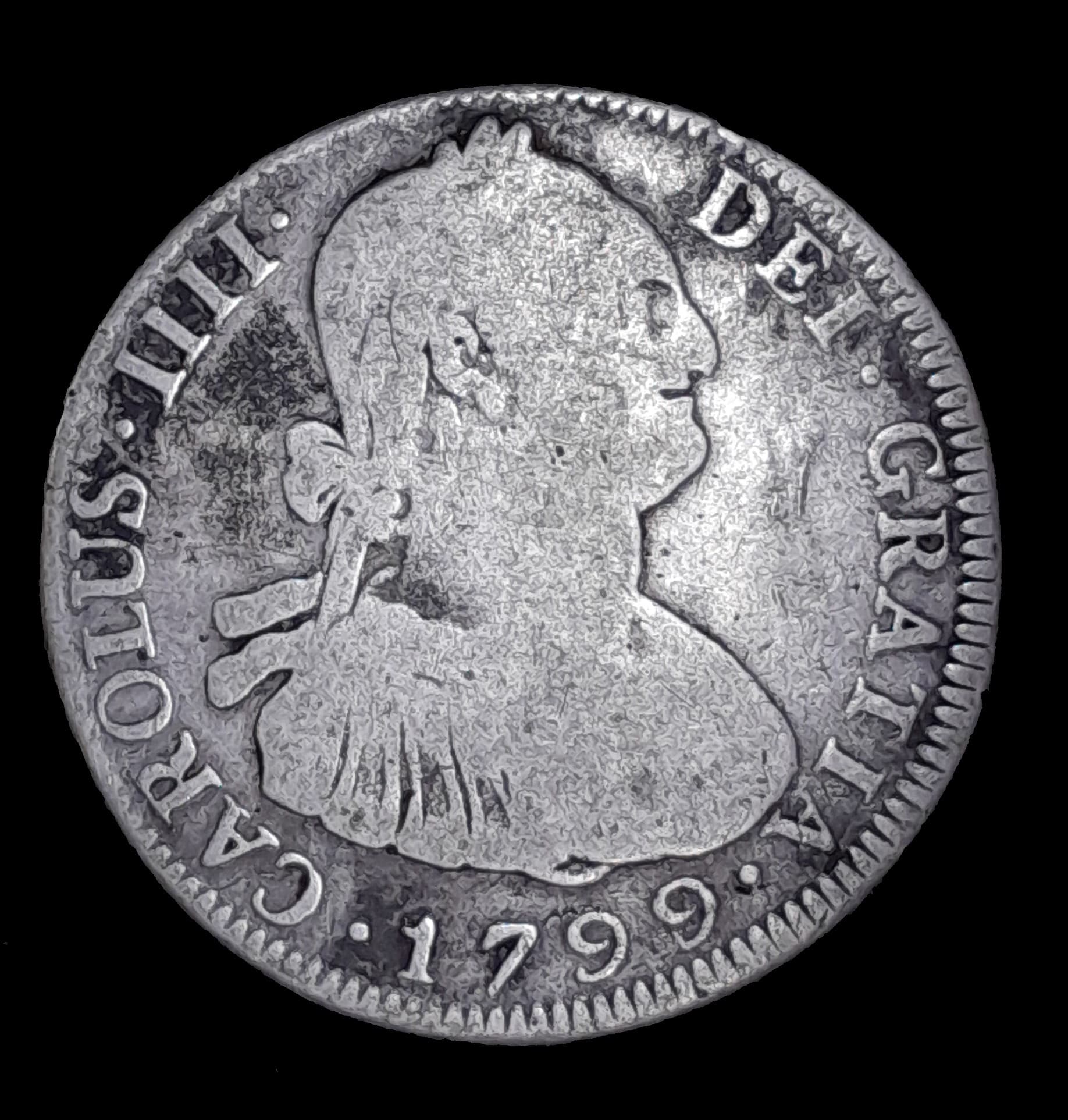 Potosí 4 Reales 1799 PP B Plata CJ 77.11 Muy Escasa