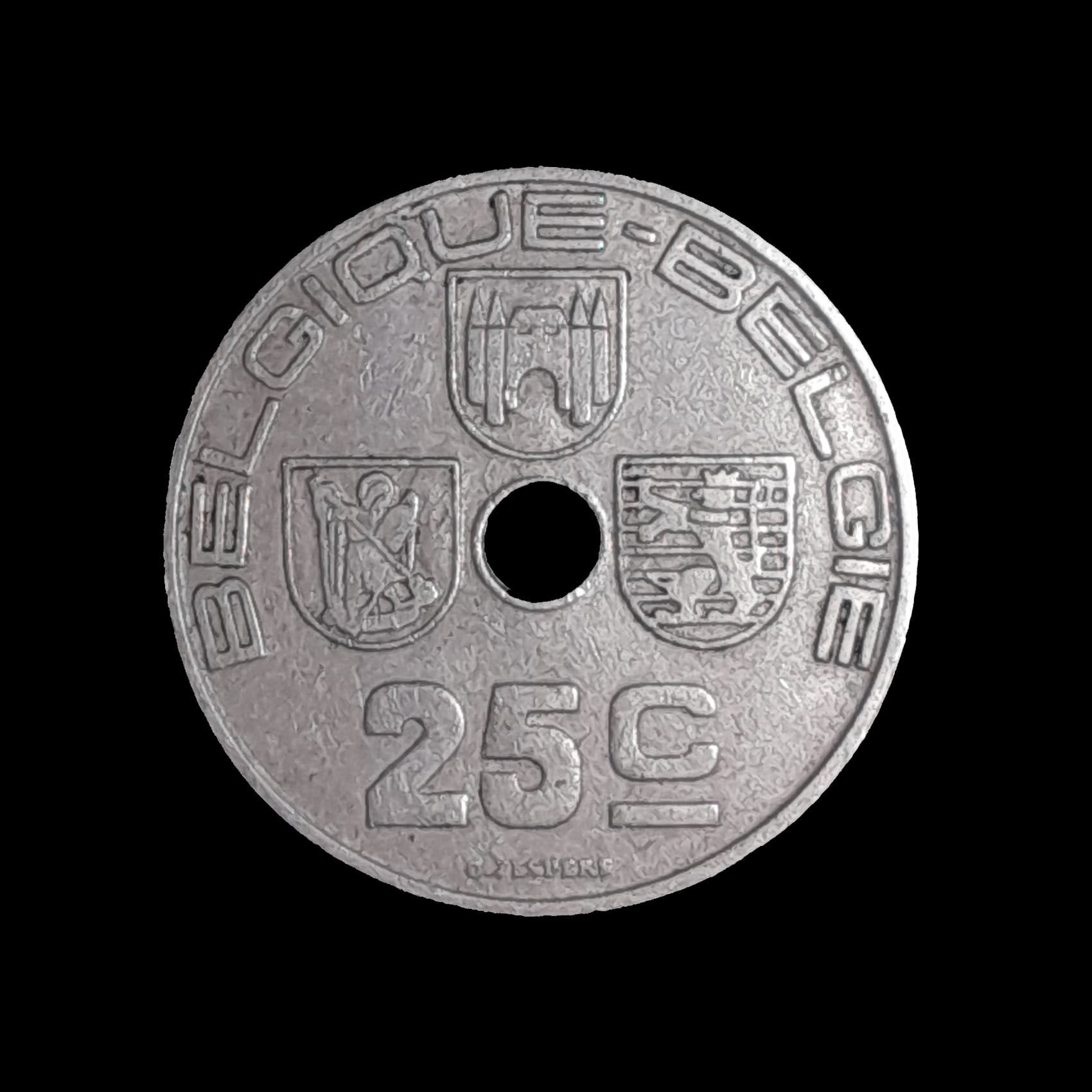 Bélgica 25 Centimes 1939 Muy Bueno 114