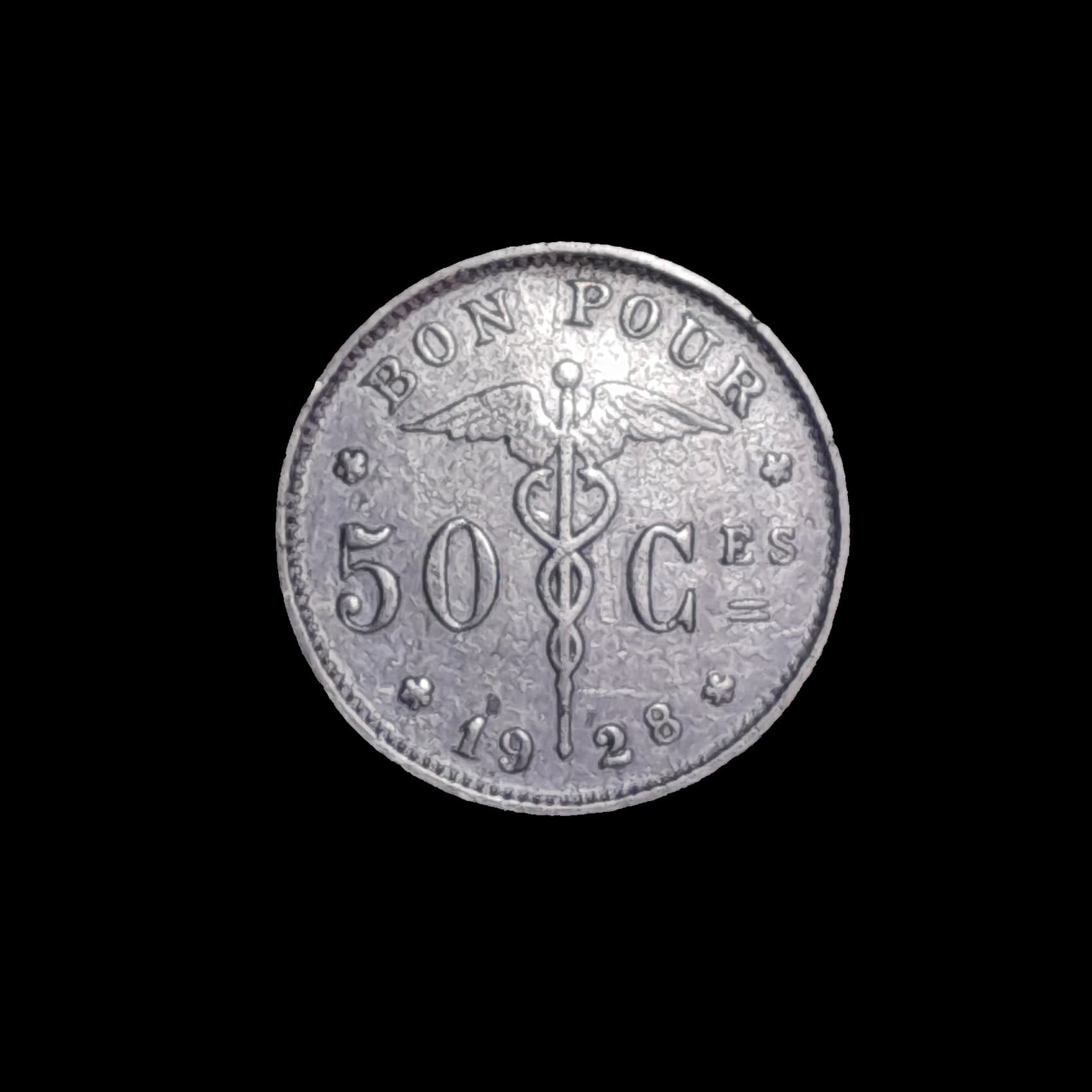 Bélgica 50 Centimes 1928 Muy Bueno KM 87 Texto francés