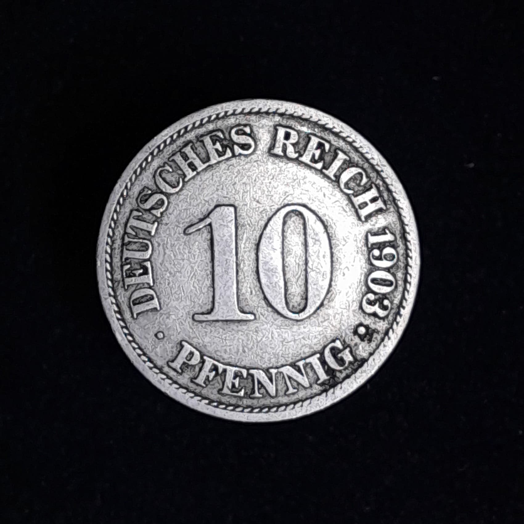 Alemania Imperio 10 Pfennig 1903 A Muy Bueno KM 12