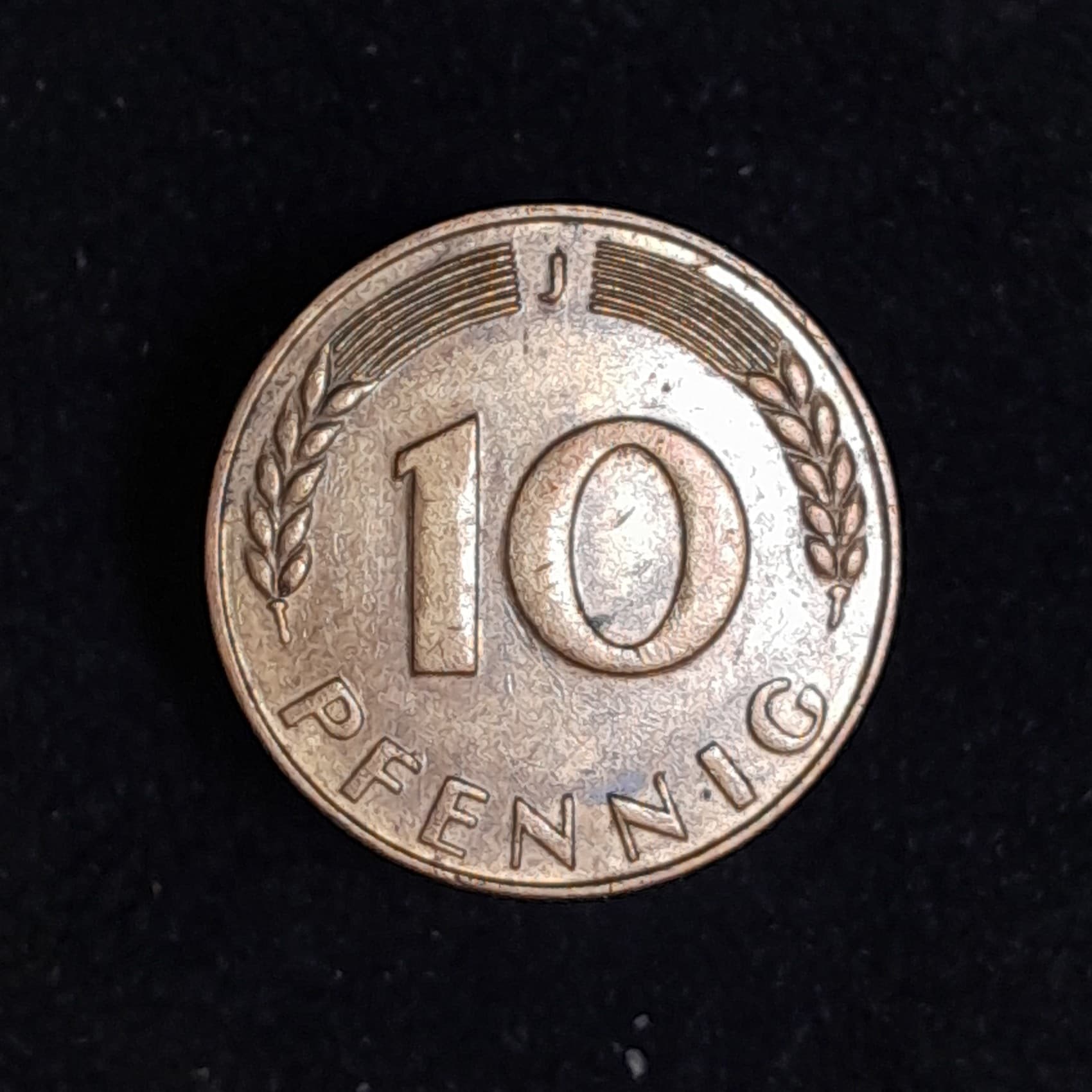 Alemania 10 Pfennig 1949 J Excelente KM 103 J Grande
