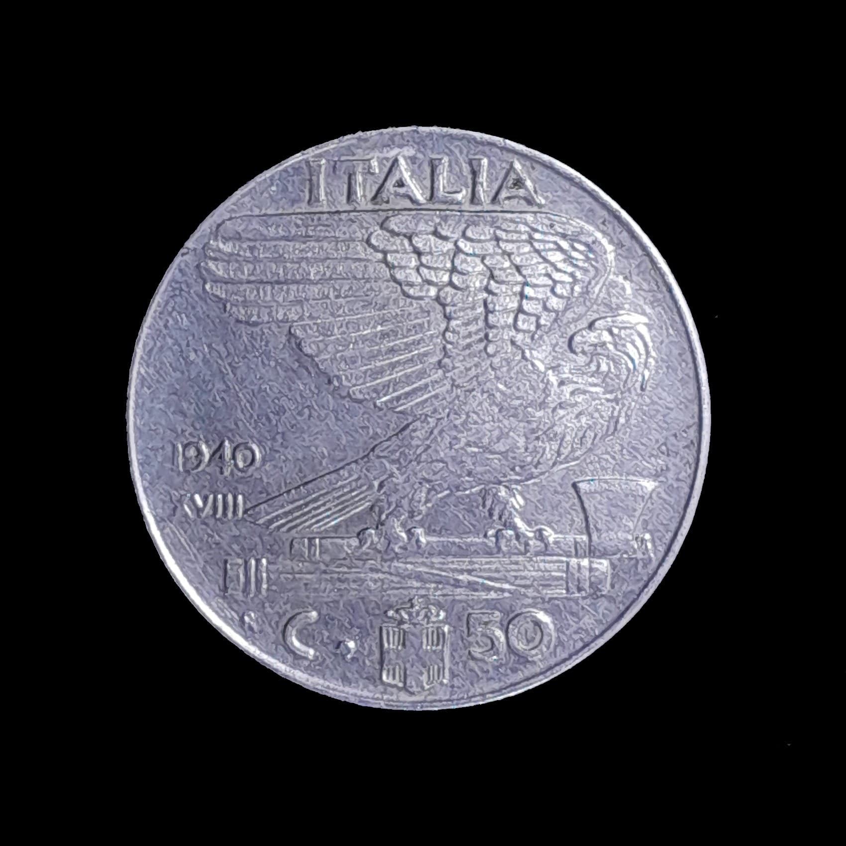 Italia 50 Centesimi 1940 Muy Bueno KM 75b Segunda Guerra