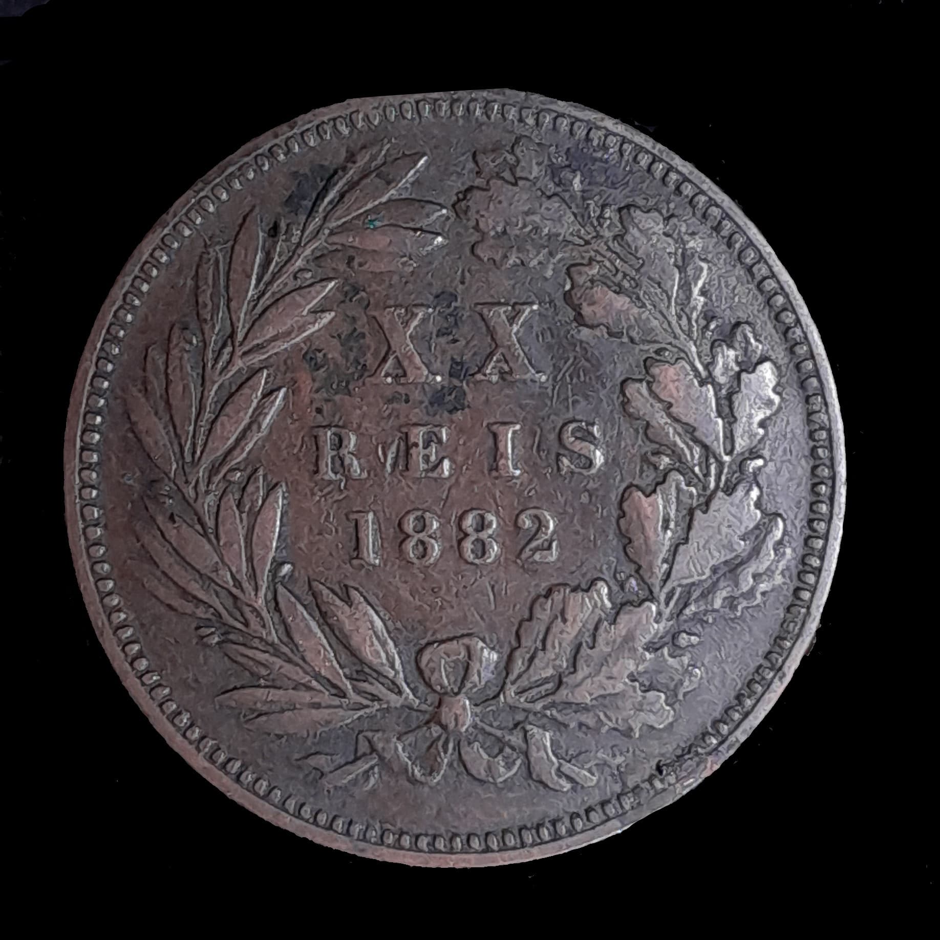 Portugal 20 Reis 1882 Bueno KM 527 Luis I