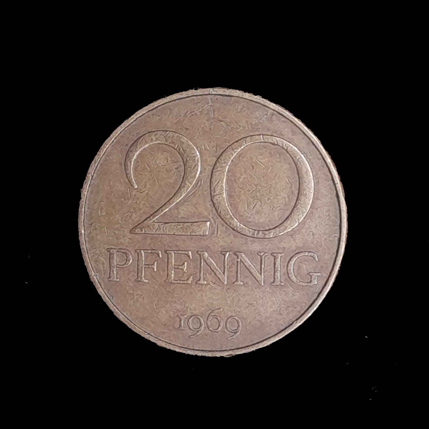 Alemania DDR 20 Pfennig 1969 Excelente KM 11