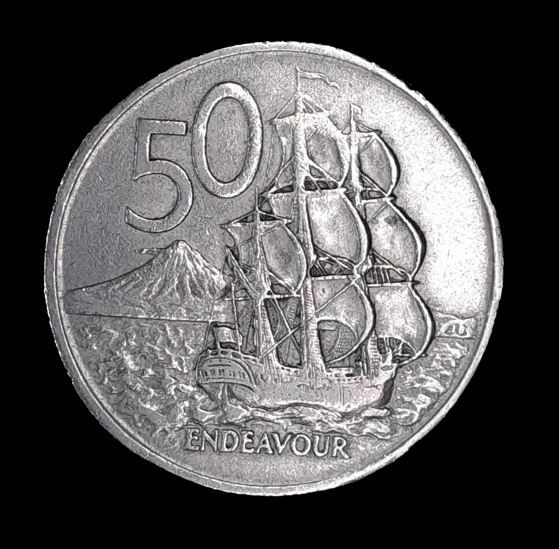 Nueva Zelanda 50 Cents 1967 Muy Bueno KM 37.1 Endeavour