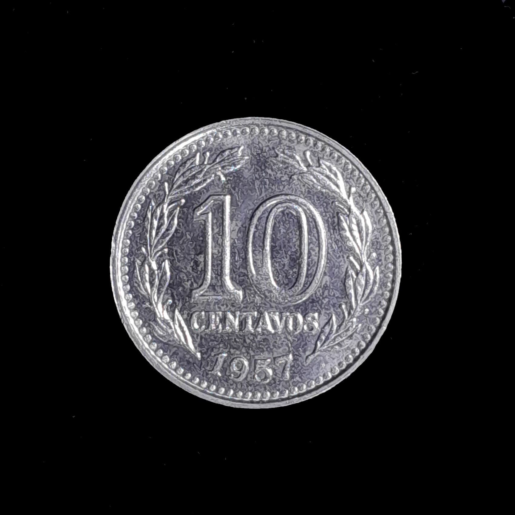 Argentina 10 Centavos 1957 Sin Circular CJ 268