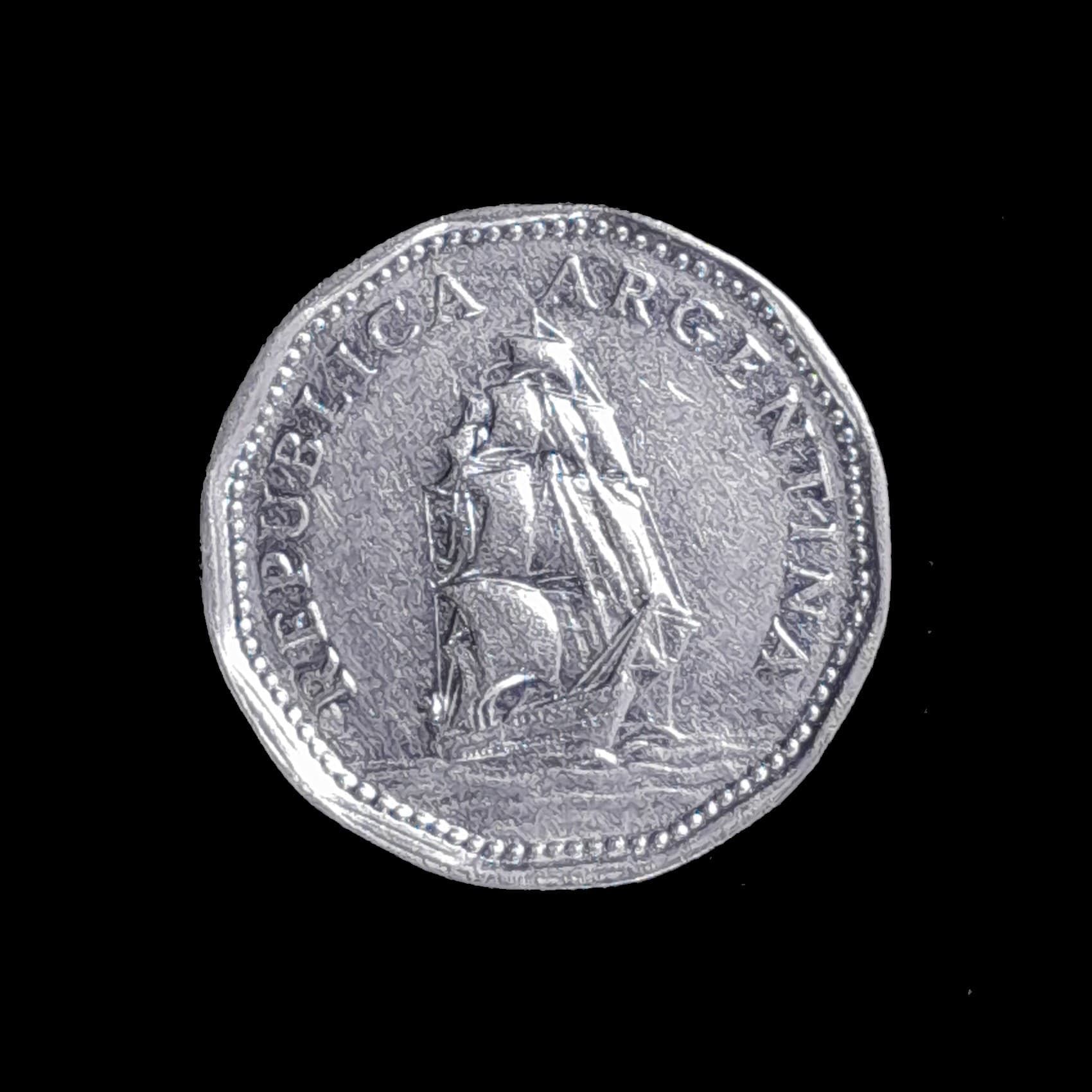 Argentina 5 Pesos 1966 Excelente CJ 294 Fragata Sarmiento