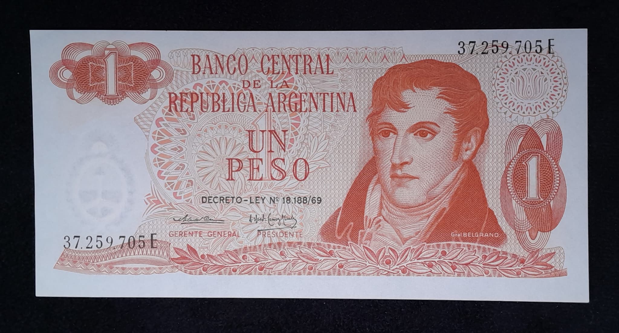 Argentina 1 Peso Ley 1974 Serie E SC Col. 606a