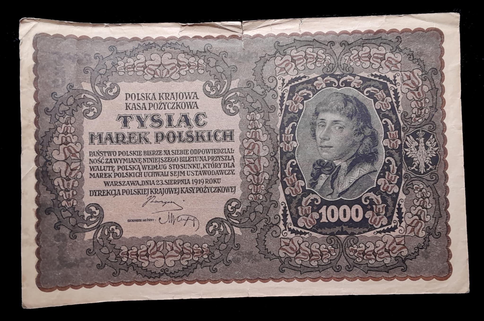 Polonia 1000 Marcos 1919 Bueno Pick 22a