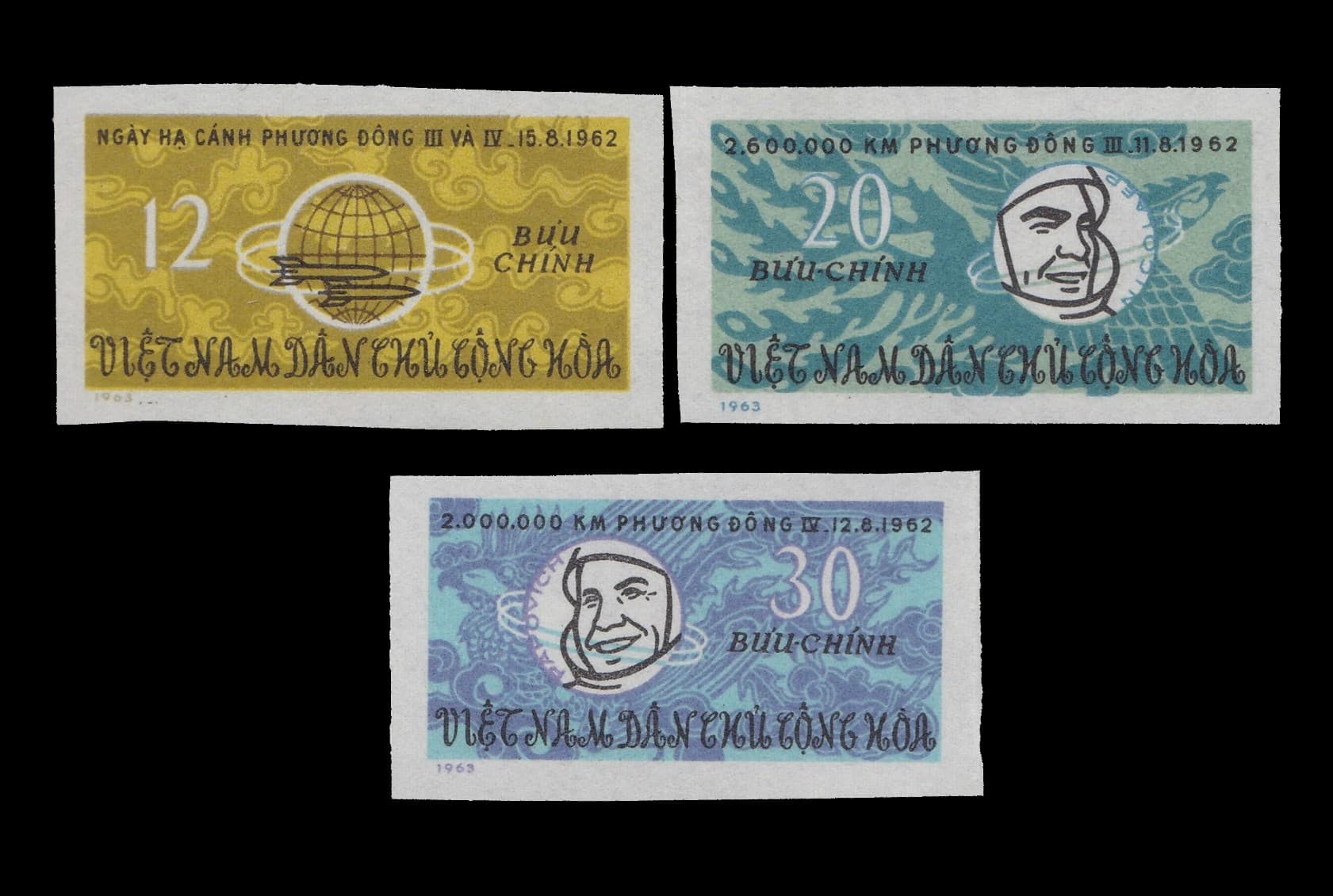 Vietnam 1963 Carrera Espacial Nv. Yv. 328/30 Sin Dentar