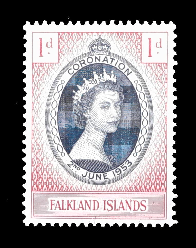 Islas Malvinas 1953 Coronación Elizabeth II Nv. C/g Yv. 115