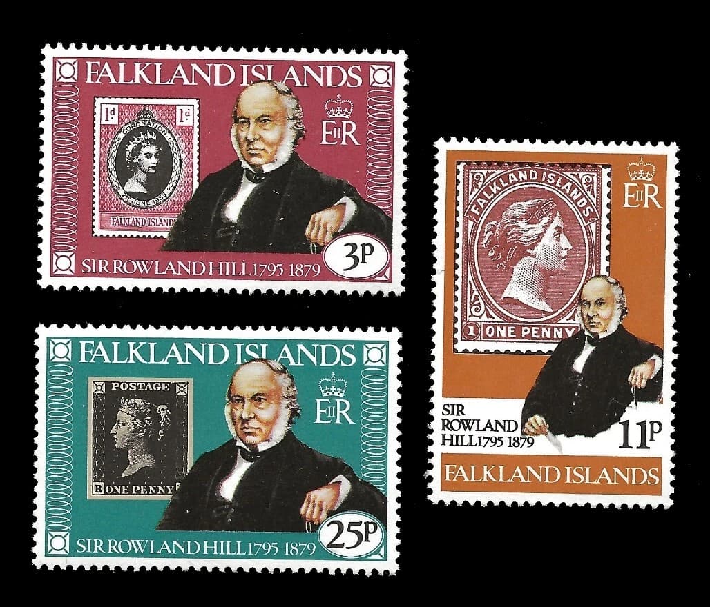 Islas Malvinas 1979 100 Años de Rowland Hill Nv. Yv. 287/9