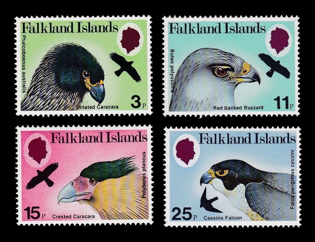 Islas Malvinas 1980 Aves Rapaces Nv. Yv. 306/9