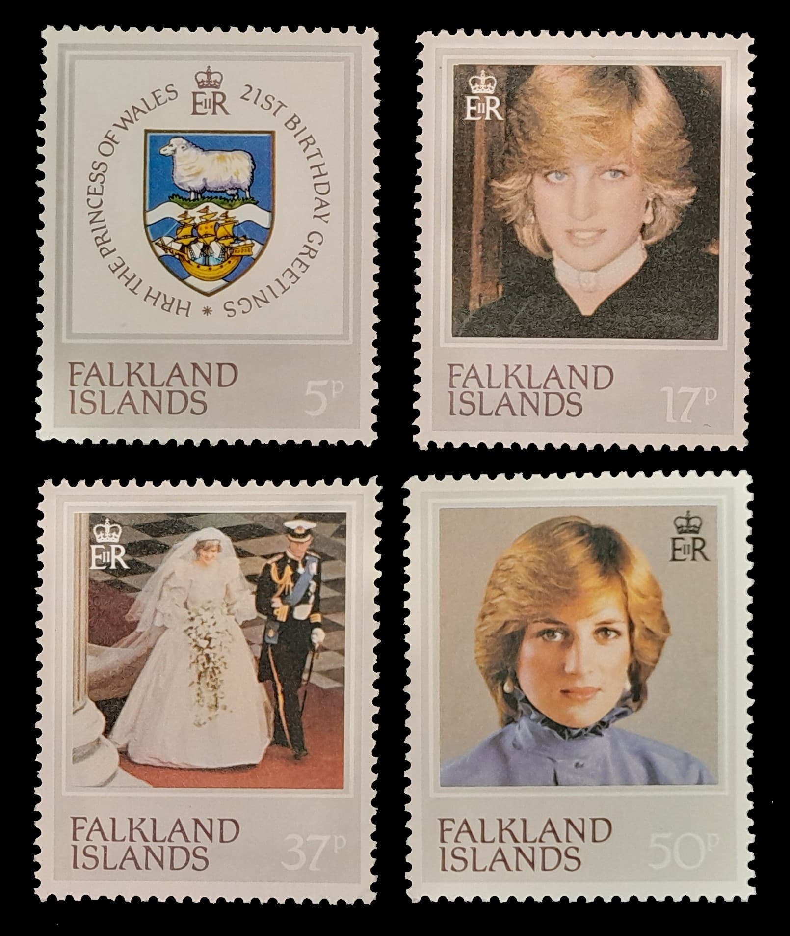 Islas Malvinas 1981 21 Años Leidy Diana Nv. Yv, 348/51