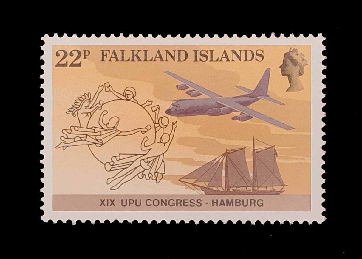 Islas Malvinas 1984 19° Congreso de la Unión Postal Universal Nv. Yv. 424