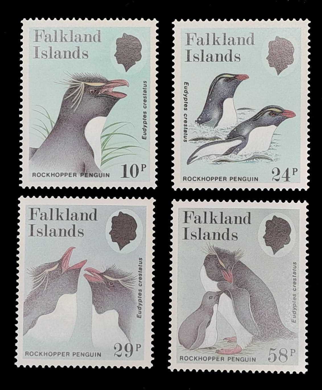 Islas Malvinas 1986 Fauna Pinguinos Nv. Yv. 465/68