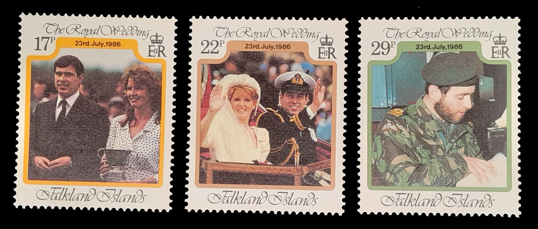 Islas Malvinas 1986 Casamiento Principe Andrew Nv. Yv. 469/71